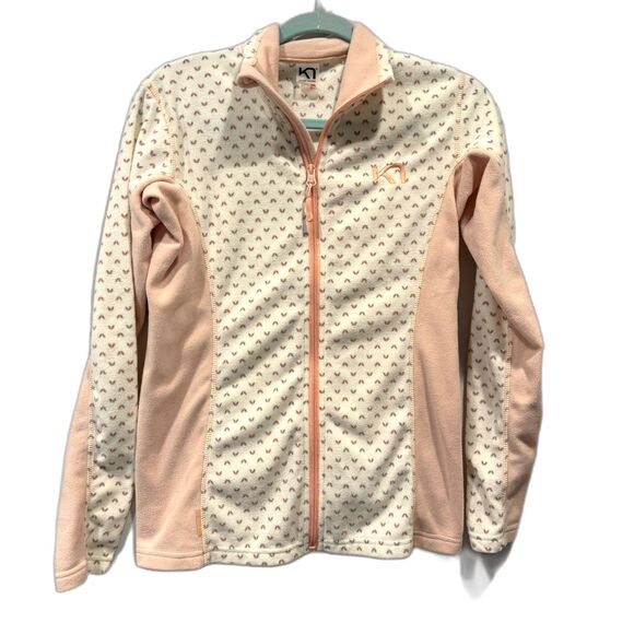 Kari Traa Jacket Lus Fleece Sweater Full Zip Up Pink Lightweight Womens Medium - Picture 1 of 10